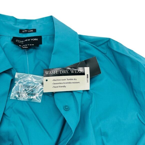 Jones New York Teal Button Down Shirt - Picture 5 of 8